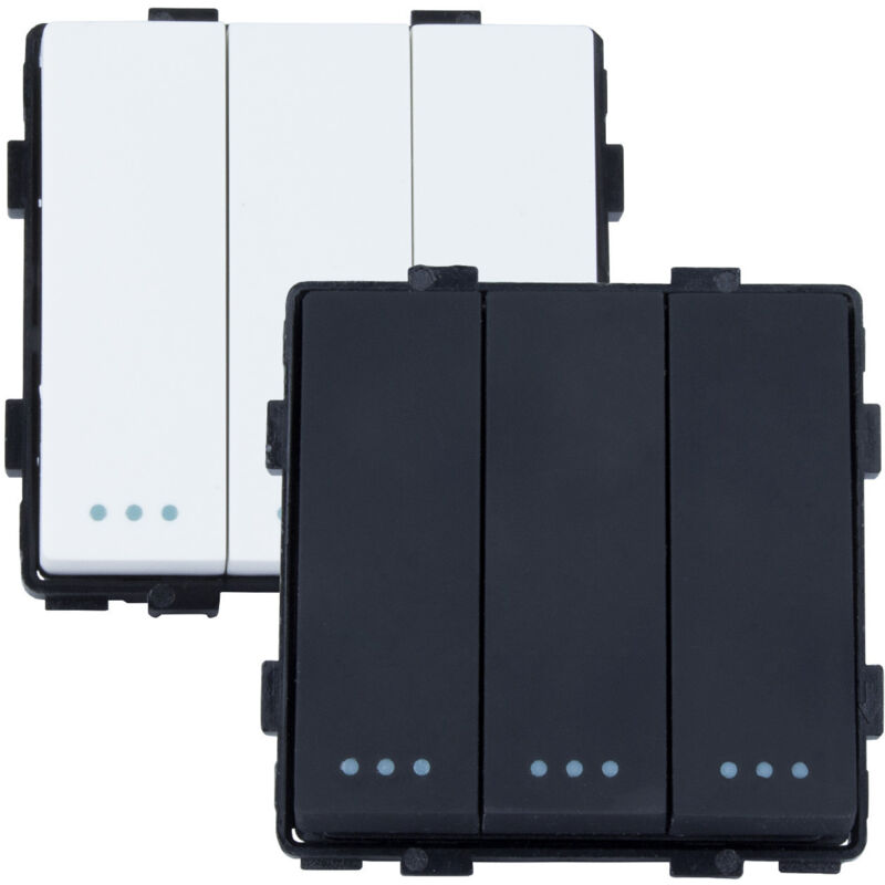 

Interruptor Triple Conmutado Modern Blanco - Blanco