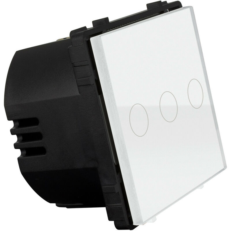 

Interruptor Táctil Triple Modern Blanco. - Blanco