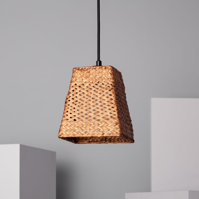 

Lámpara Colgante de Fibra Natural Gorgos Marrón - Marrón