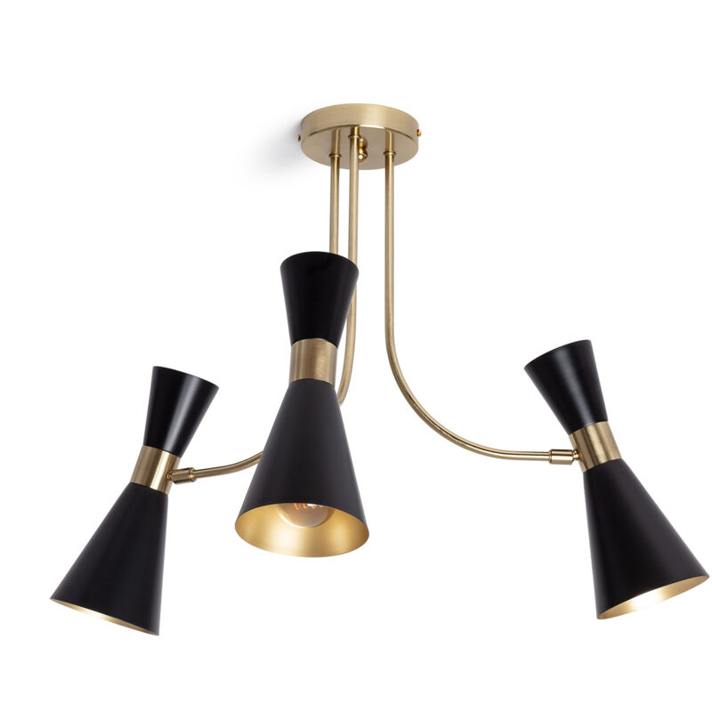 

Lámpara de Techo de Metal Jigger 3 Focos Negro - Negro
