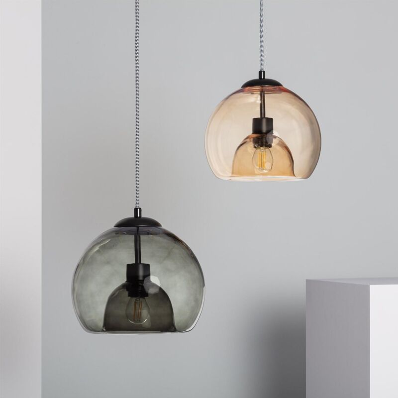 Ledkia - Lámpara Colgante Cristal Vaca Negro