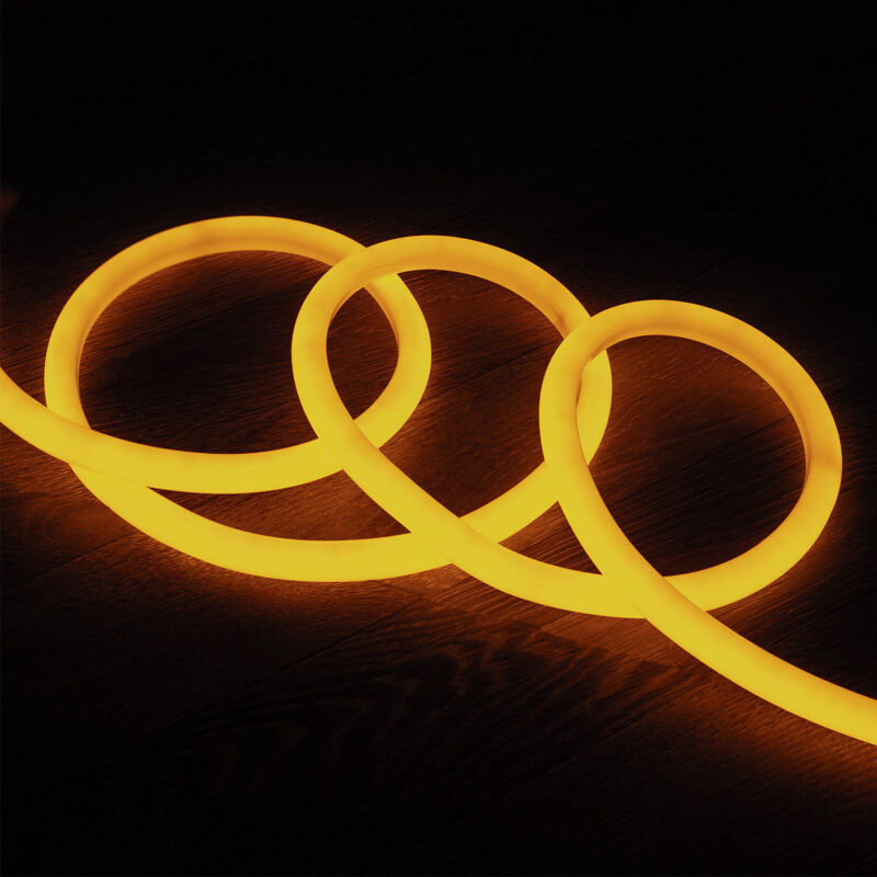 

Tira Neón LED Regulable 220V AC 120 LED/m Circular 360 Amarillo IP67 a Medida Corte cada 100 cm .18m - 18m