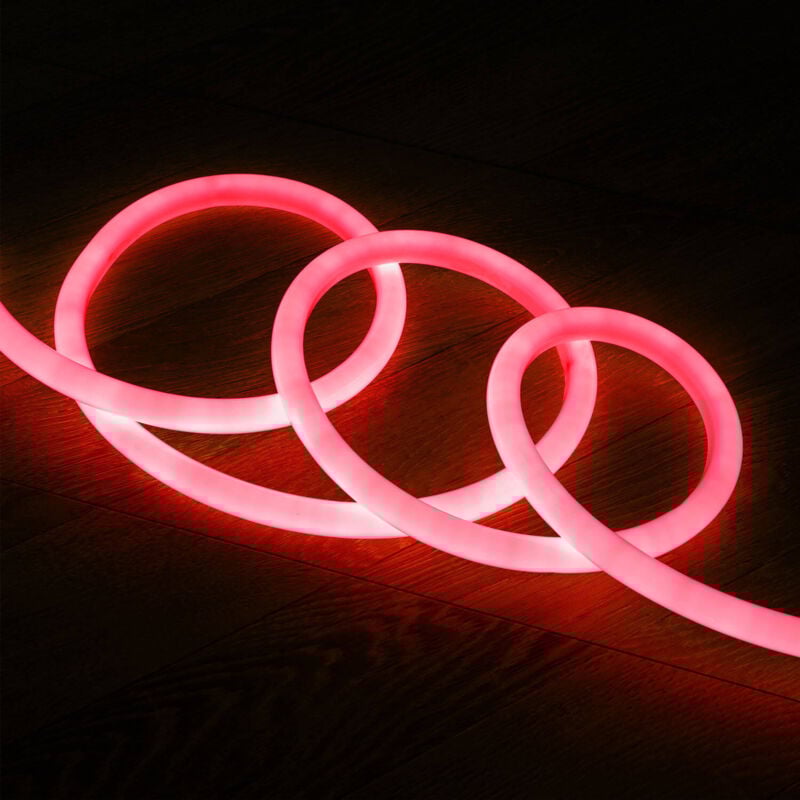 

Tira Neón LED Regulable 220V AC 120 LED/m Circular 360 Rojo IP67 a Medida Corte cada 100 cm .18m - 18m