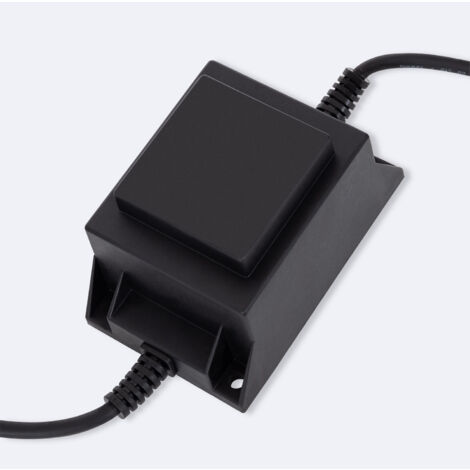 Ledkia – Transformateur pour luminaire 12V AC 80W – Indice de protection IP68 – Pour utilisation extérieure – Longueur câble 1.8m - 12VAC