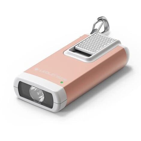 Ledlenser K6R Torcia Portachiavi, 400 Lumen, Ricaricabile, con Interfaccia USB-A, con Luce Rossa, Oro