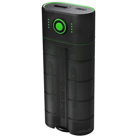 LED LENSER LEDLENSER Powerbank mit zwei herausnehmbaren 18650 Akkus