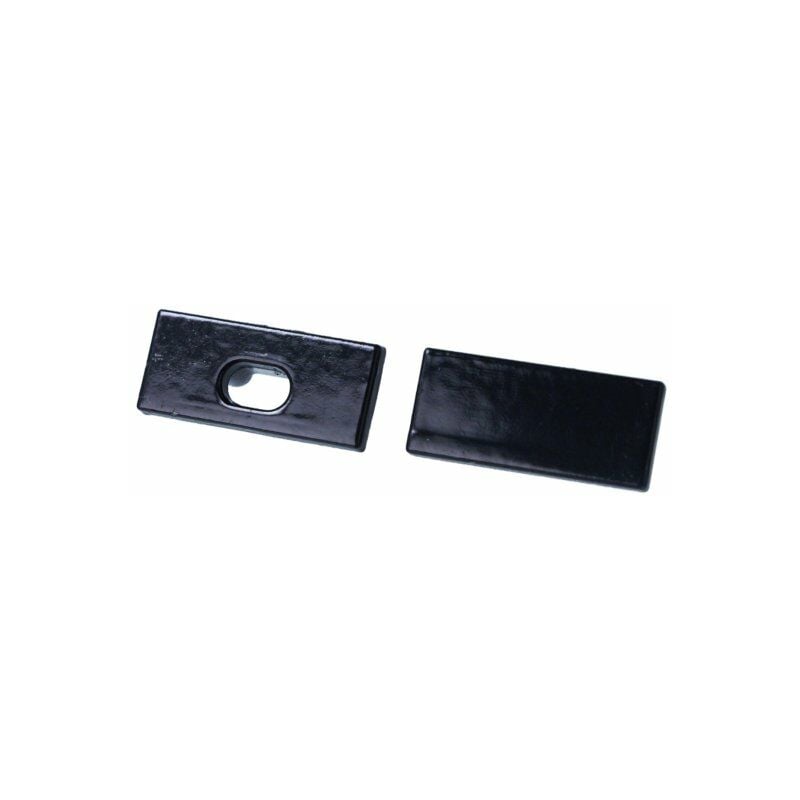 Image of Kit Terminali Tapi di Chiusura In Metallo Con e Senza Foro Colore Nero Per Profilato Alluminio BAZ1707B