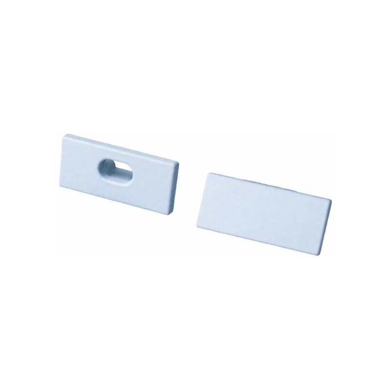 Image of Kit Terminali Tapi di Chiusura In Metallo Con e Senza Foro Colore Bianco Per Profilato Alluminio BAZ1707W
