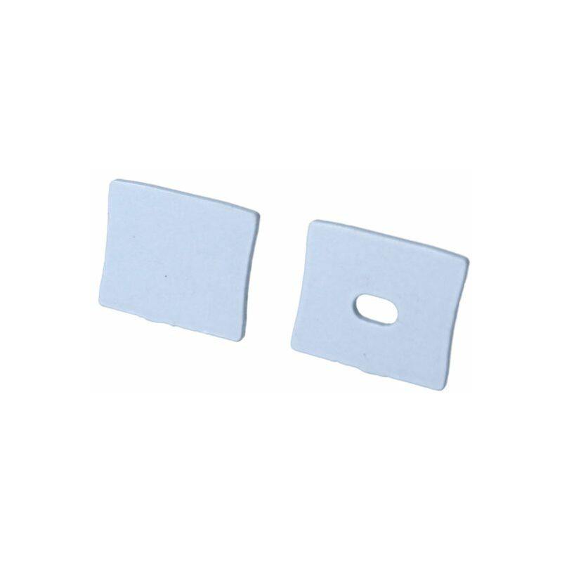 Image of Kit Terminali Tapi di Chiusura In Metallo Con e Senza Foro Colore Bianco Per Profilato Alluminio Alto BAZ1715