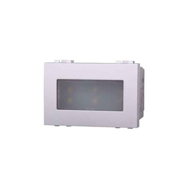 Image of Lampada LED segnapasso 2.4W 220V ON/OFF luce bianco freddo 6000K da incasso compatibile Bticino Livinglight colore bianco - Bianco
