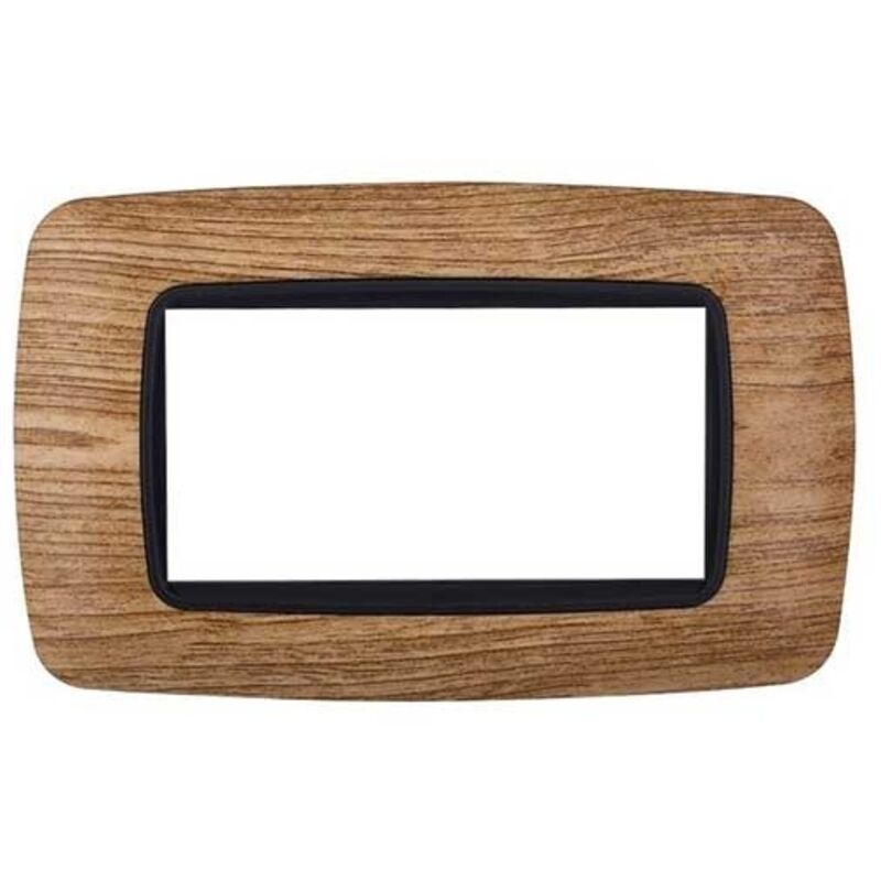 Ettroit Placca In Tecnopolimero Di Colore Legno Scuro Compatibile C...