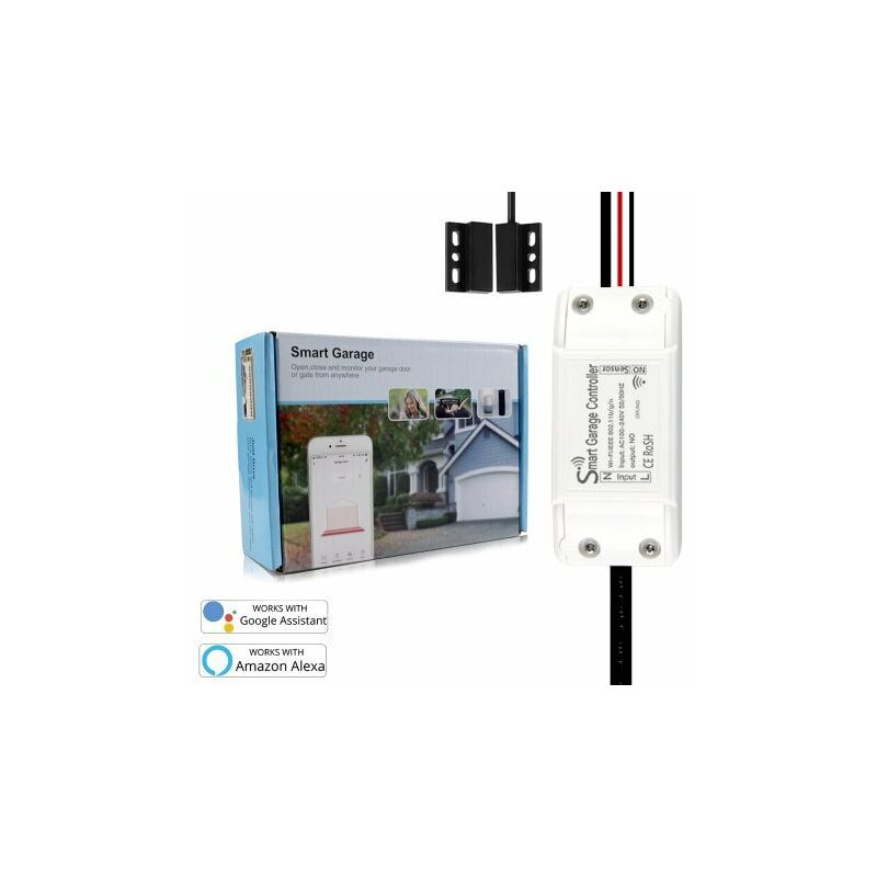 Image of Ledlux - Kit Smart WiFi Garage Opener Apri Saracinesca Serrande Porta Apricancello app Tuya Smart Life Compatibile Con Alexa e Google Home