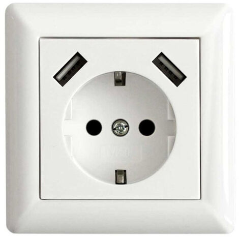 LEDmaxx 106648 1fach Unterputz-Steckdose  mit USB, erhöhter Berührungsschutz  Weiß