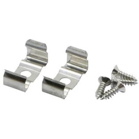 LEDmaxx LCV11 LEDconnect Befestigungsclips (flach)    2er Set Edelstahl