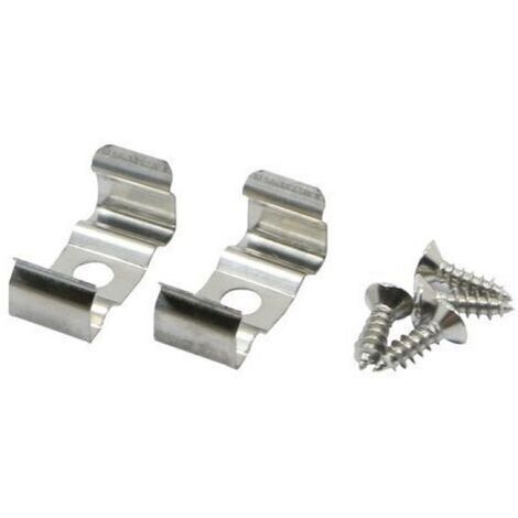 LEDmaxx LCV11 LEDconnect Clips de fixation (plats) jeu de 2 acier inoxydable Q781592