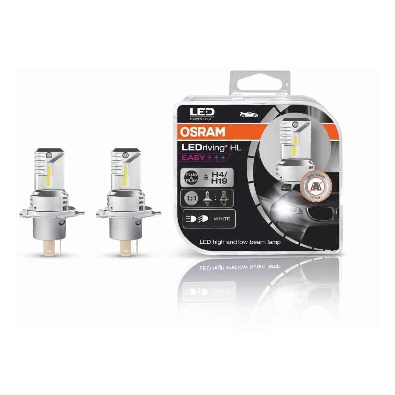 2 ampoules feu auto LEDriving® hl easy H4/H19 Osram 64193DWESY-HCB - Gris