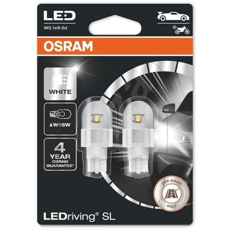 2x Ampoules LEDriving SL W16W WHITE 921DWP-02B 12V OSRAM 2x Ampoules LEDriving SL W16W WHITE 921DWP-02B 12V OSRAM