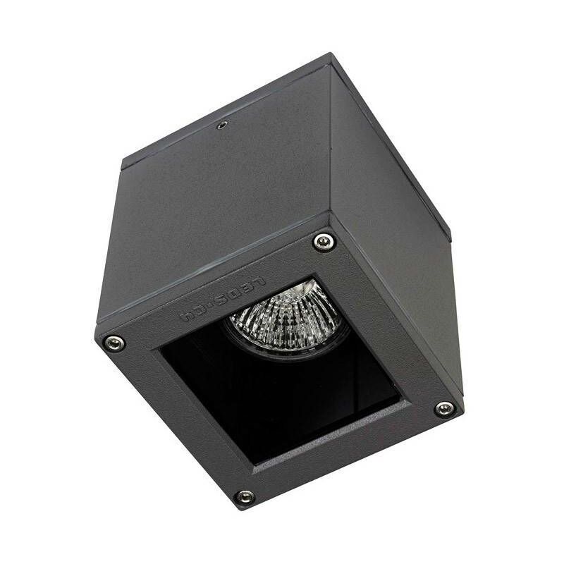 Afrodita - 1 Light Outdoor Surface Mounted Ceiling Light Urban Grey IP54, GU10 - Leds-c4