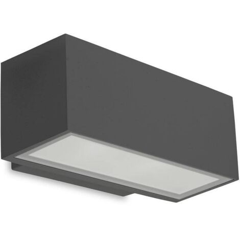 Leds-C4 Afrodita - Lumière LED Extérieure Petite Lumière Lèche Murale Gris Urbain IP65