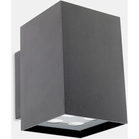 LEDS C4 Afrodita Power LED Exterior LED Up Down Light Urban Grey IP55 17.4W 4000K