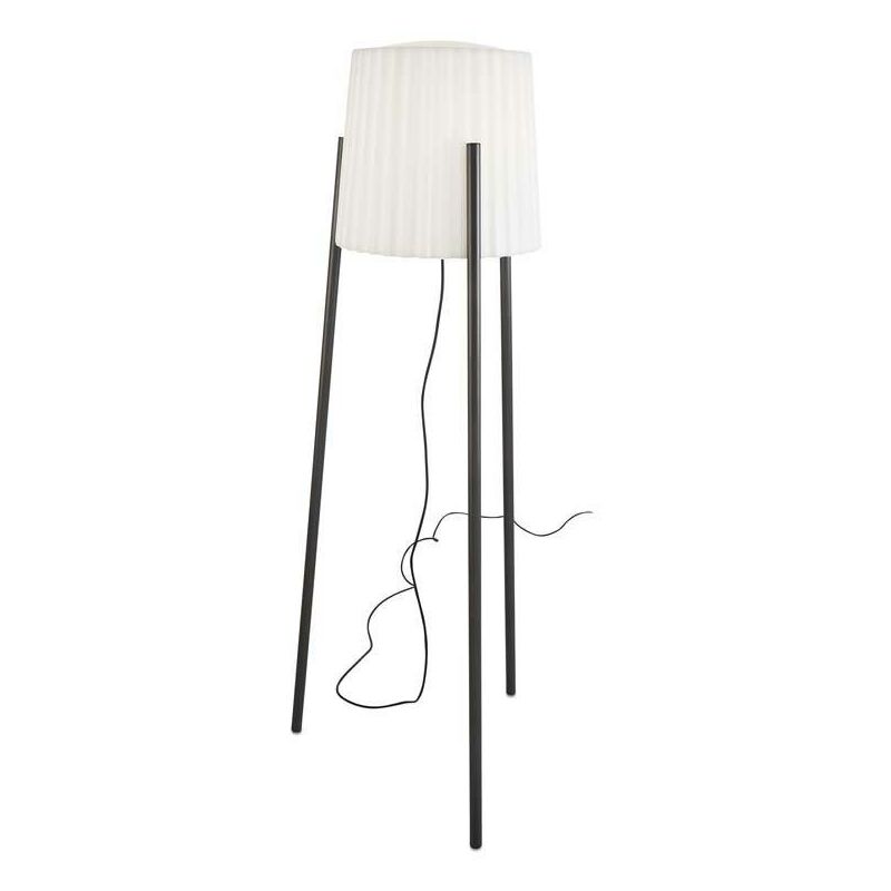 Leds-c4 Lighting - Leds-C4 Barcino - 1 Light Adjustable Outdoor Floor Lamp Urban Grey with White Shade IP65, E27