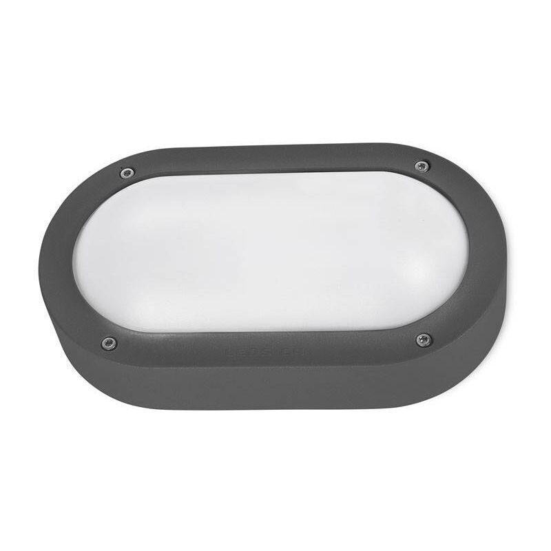 Leds-C4 Basic - Outdoor Flush Wall Light Basic Urban Grey 1x E27 22cm 0lm IP65