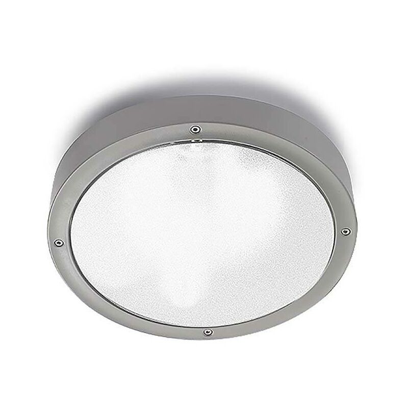 Leds-c4 Lighting - Leds-C4 Basic - Outdoor LED Round Flush Ceiling Light Basic Grey 26cm 1340lm 3000K IP65