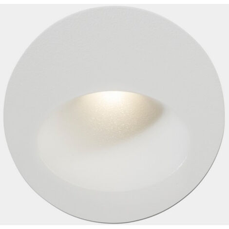 LEDS C4 Bat Ronde Ovale Extérieure Applique Encastrée LED Ronde Blanche IP65 2.2W 3000K