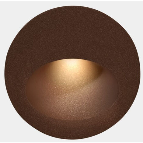 LEDS C4 Bat Ronde Ovale Extérieure Applique Encastrée LED Ronde Marron IP65 2.2W 3000K