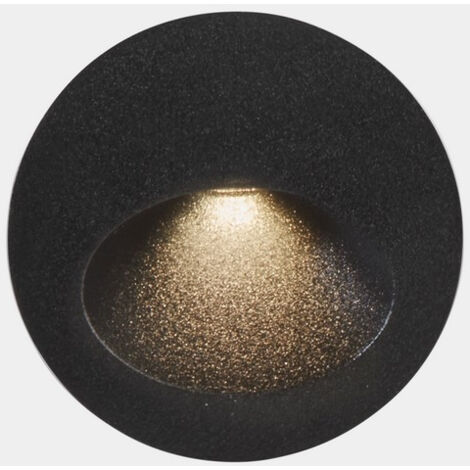 LEDS C4 Bat Ronde Ovale Extérieure Applique Encastrée LED Ronde Urbaine Gris IP65 2.2W 2700K