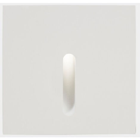 LEDS C4 Bat Square Lineal Outdoor LED Encastré Applique Murale Carré Blanc IP65 2.2W 3000K
