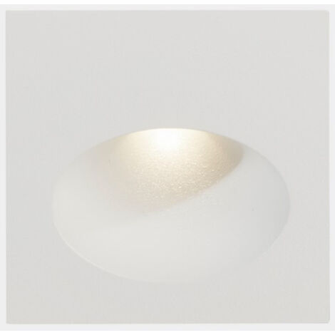 LEDS C4 Bat Square Ovale Applique Murale Encastrée Extérieure LED Carré Blanc IP65 2.2W 3000K