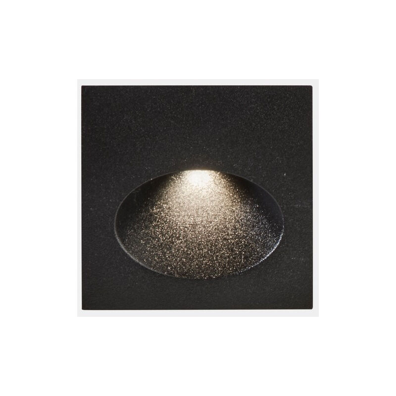 Leds C4 Bat Square Ovale Applique Murale Encastrée Extérieure led Carré Urbain Gris IP65 2.2W 4000K