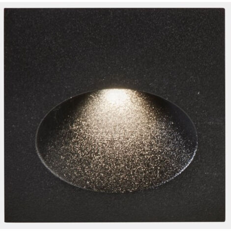 LEDS C4 Bat Square Ovale Applique Murale Encastrée Extérieure LED Carré Urbain Gris IP65 2.2W 4000K