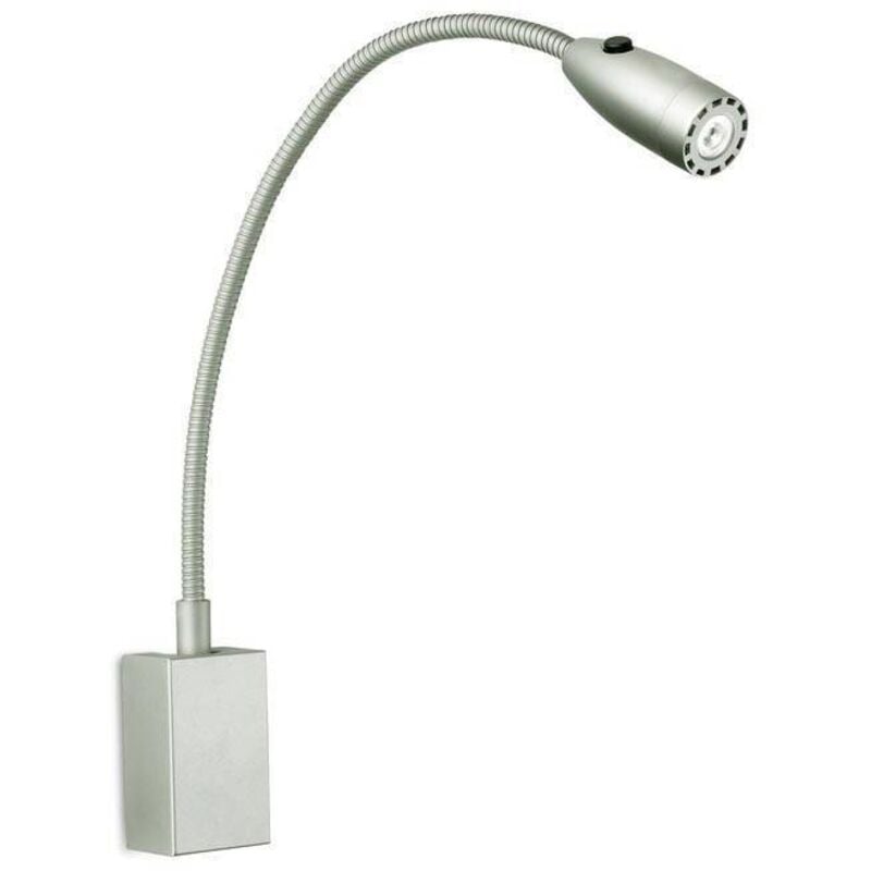 Bed - Lampada da lettura a led a 1 luce da interno orientabile a parete grigia - Leds-c4