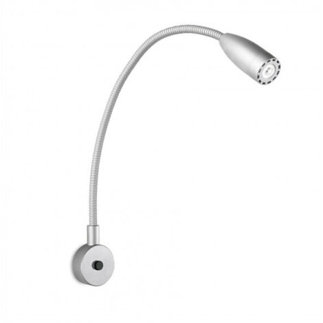 Leds-C4 Bed - Lampe de lecture LED 1 lumière intérieure réglable pour lit mural gris