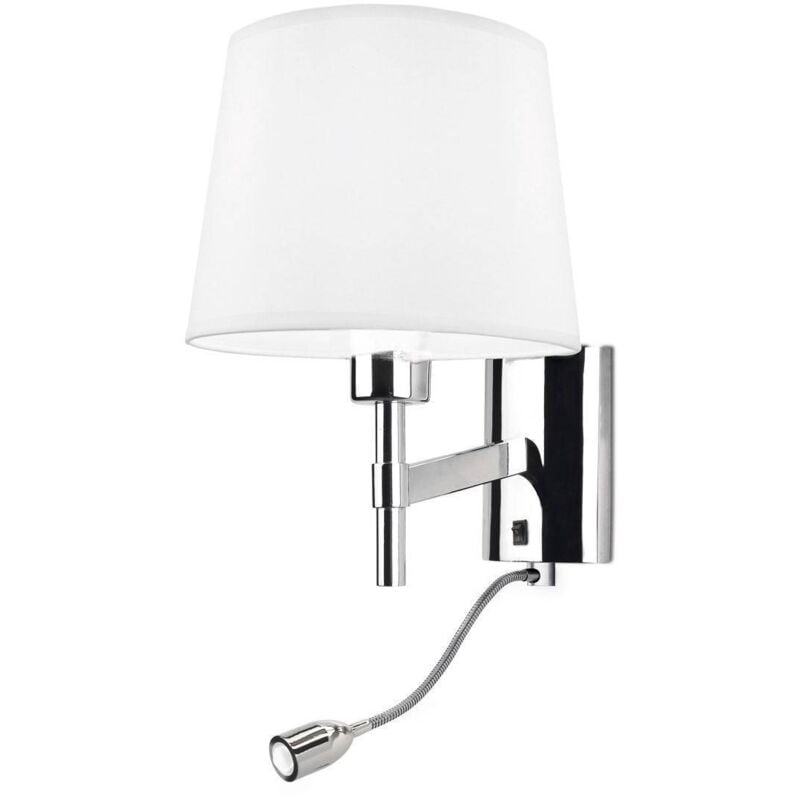Bristol - led 2 Light Innenwandleuchte Chrom mit Leselampe, E27 - Leds-c4
