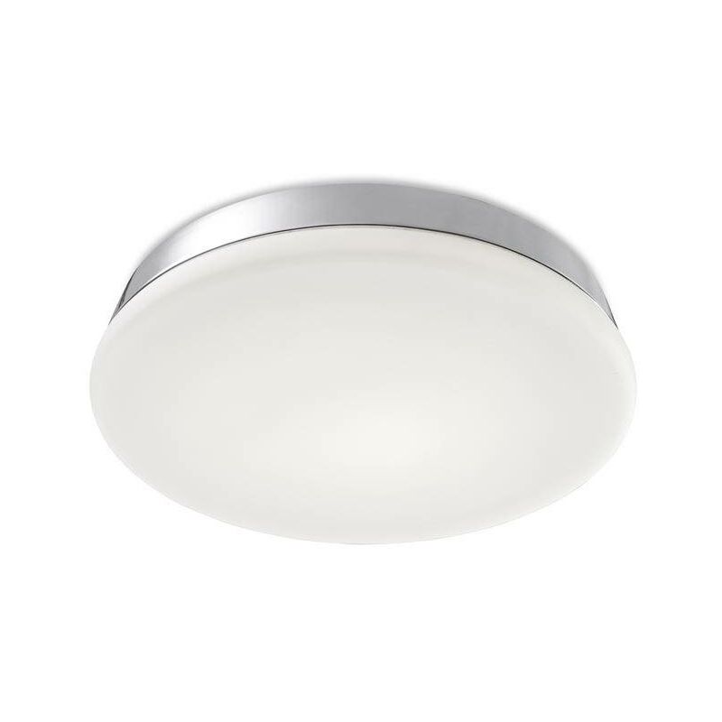 Circle - Bathroom led Round Flush Ceiling Light Chrome 27.4cm 2495lm 3000K IP44 - Leds-c4