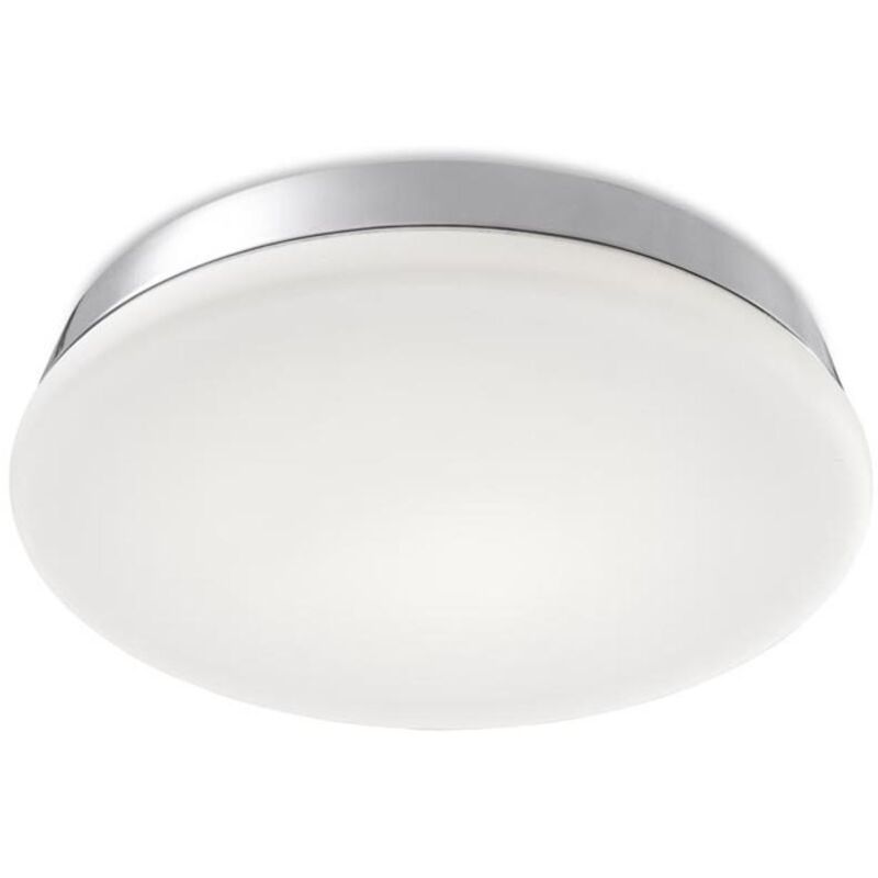 Circle - Plafoniera led da incasso rotonda per bagno Cromo 27,4 cm 2495lm 3000K IP44 - Leds-c4