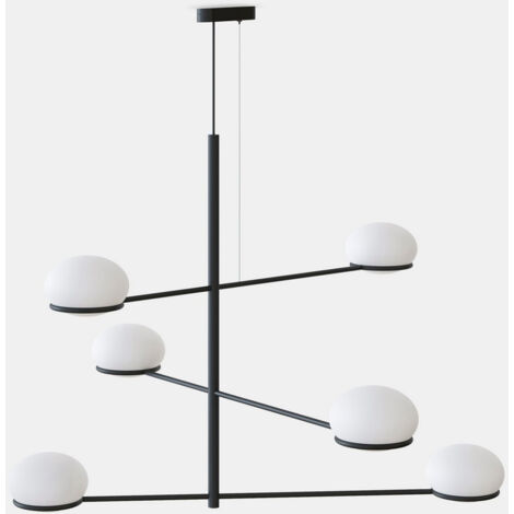 LEDS C4 Coco Chandelier Suspension Multi Bras Noir, Blanc E14