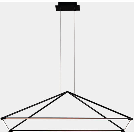 LEDS C4 - Colgante Tubs 900mm LED 41 Blanco cálido - 3000K ON-OFF Negro 1791lm