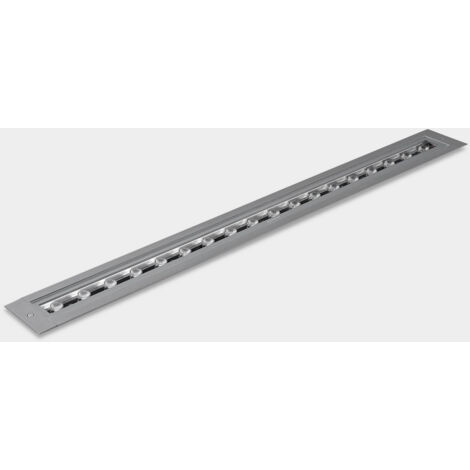 LEDS C4 Convertir DMX Encastré Extérieur Encastré Linéaire Au Sol Gris Clair IP65/IP67 RGBW