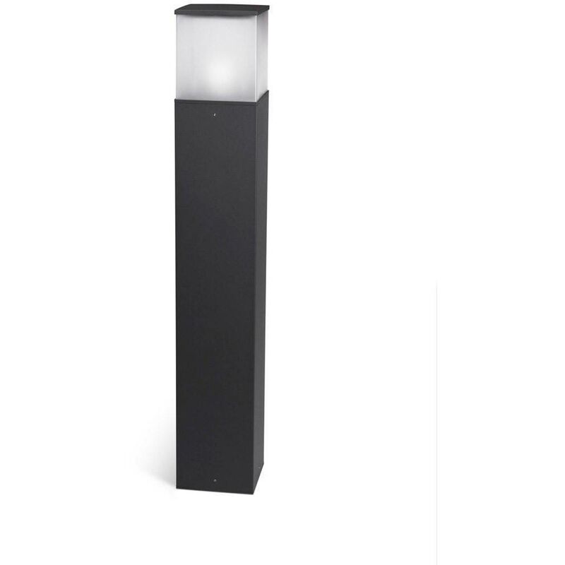 Leds-C4 Cubik E27 - 1 Light Outdoor Tall Bollard Light Urban Grey IP54, E27