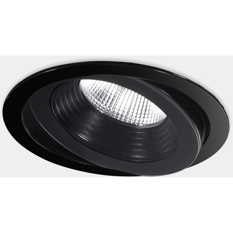 Leds-c4 - leds C4 - Downlight IP66 Dako Adjustable ø200mm led 20 Blanco cálido - 3000K on-off Negro 1821lm