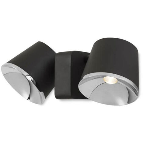 Leds-C4 Drone - Applique / Plafonnier LED Intégré Chrome, Marron