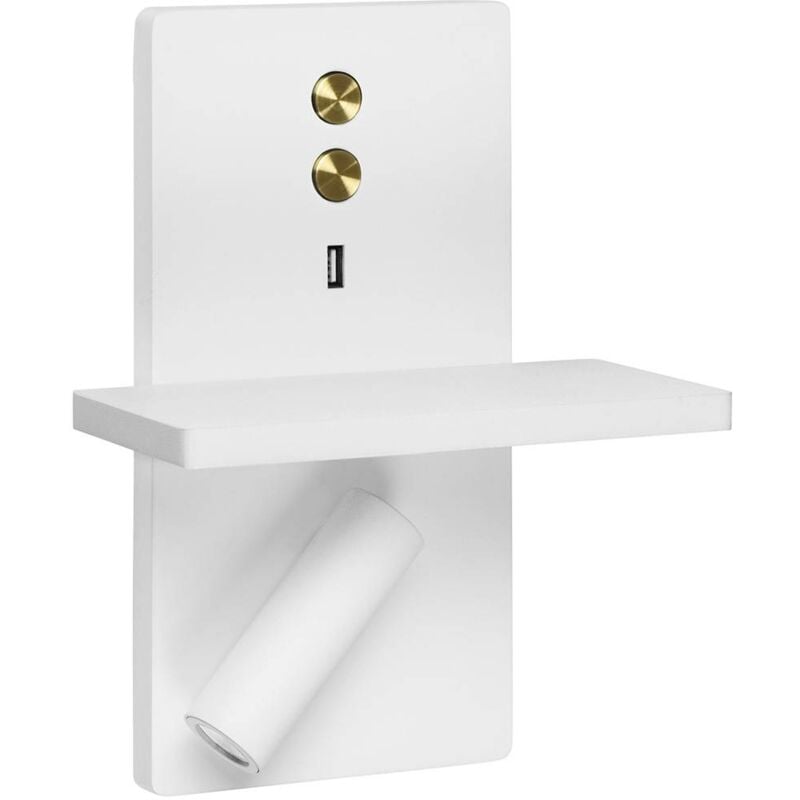 Elamp - Liseuse led usb Or Blanc 175lm 2700K - Leds-c4