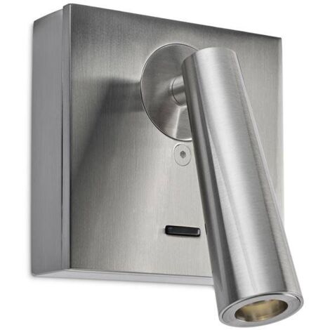 Leds-C4 Gamma - Lampe de lecture murale LED nickel satiné 175lm 2700K