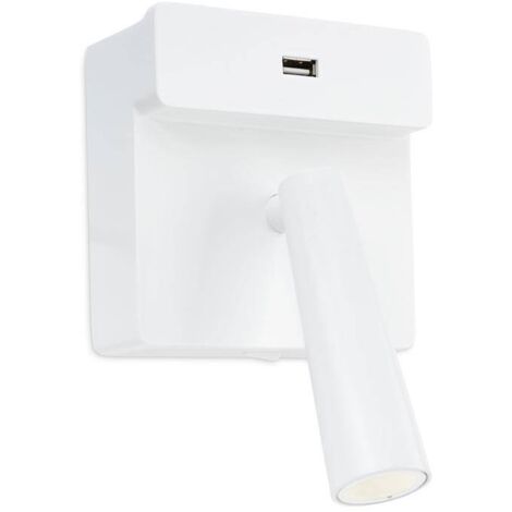 Leds-C4 Gamma - Liseuse Murale LED USB Blanc 175lm 2700K