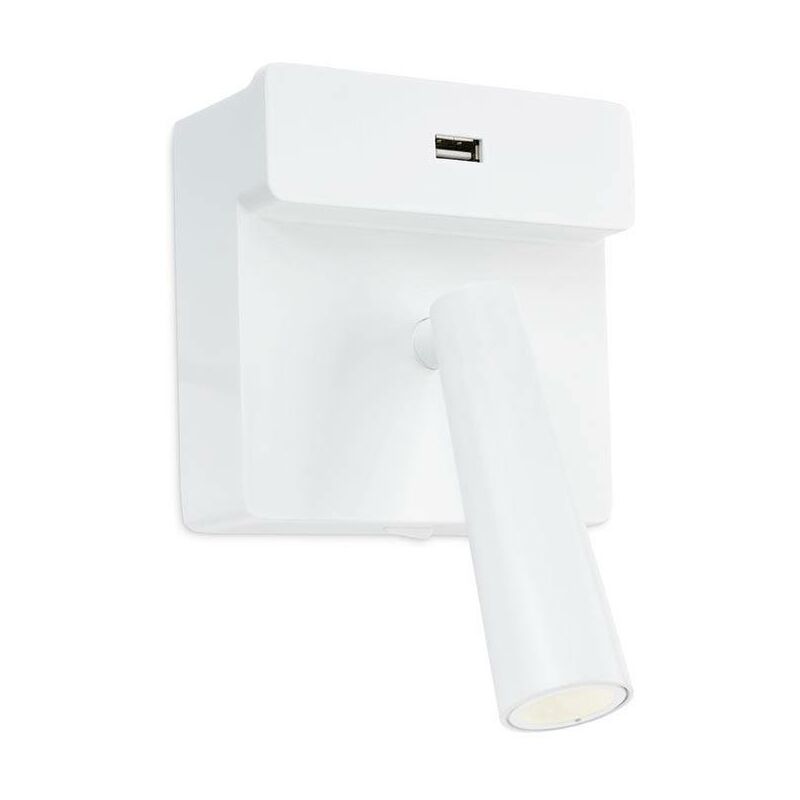 

Leds-C4 Gamma - Lámpara LED de lectura de pared USB Blanca 175lm 2700K