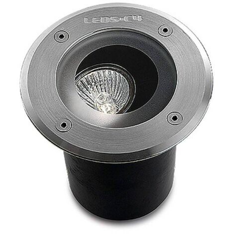Leds-C4 Gea - 1 lumière de sol encastrée ronde en acier inoxydable Aisi 316 IP67, GU10